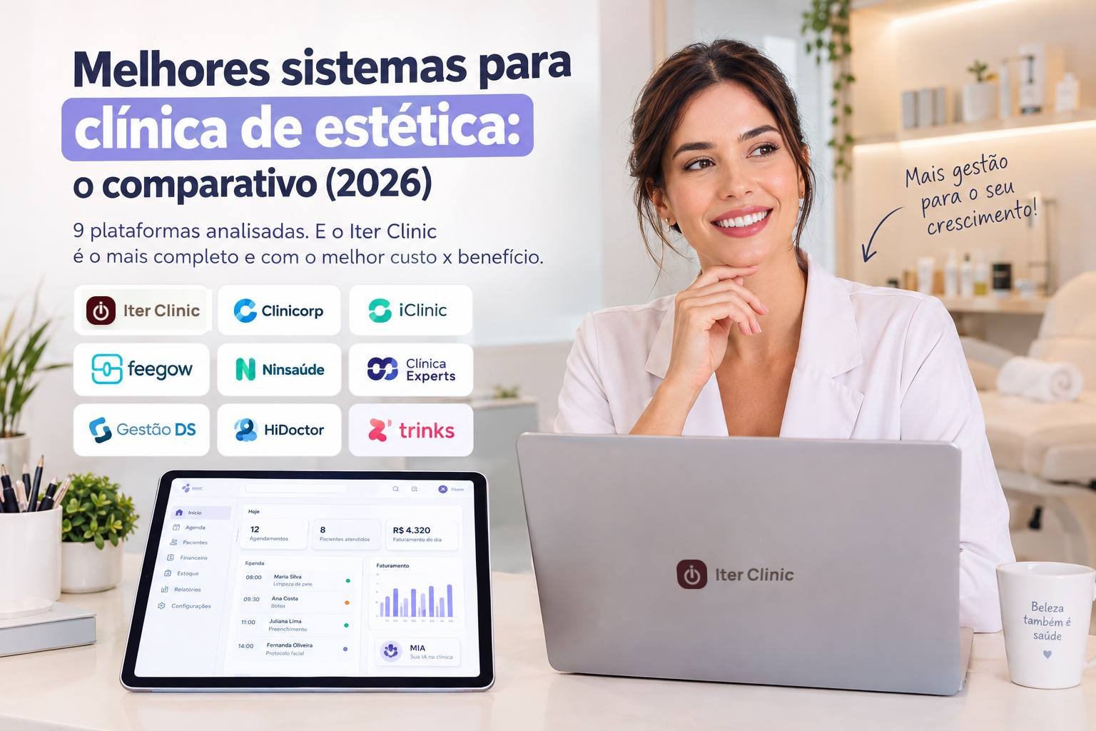 Melhores sistemas para clínica de estética